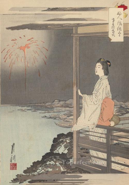 女性の風俗 1895 1 尾形月光 日本人油絵